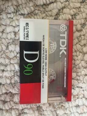 Vintage 1988 TDK D90 Dynamic Cassette Low Noise High Output Type I Blank Tape